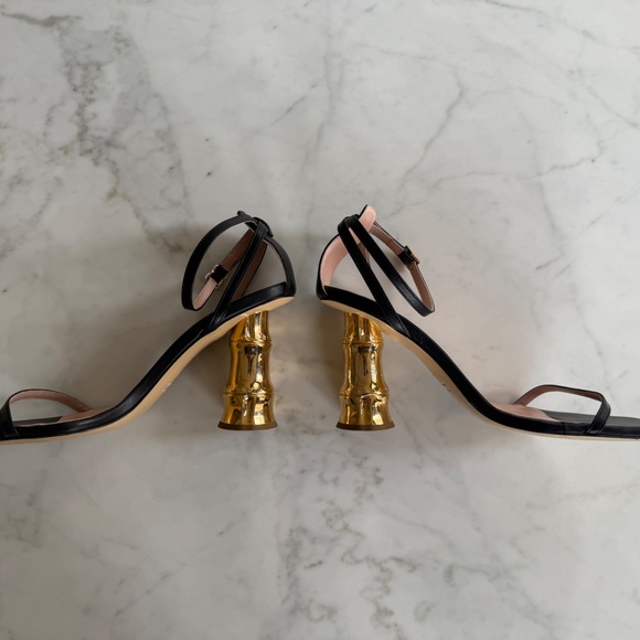 Gia Couture Gold Heel Sandal - Picture 3 of 8